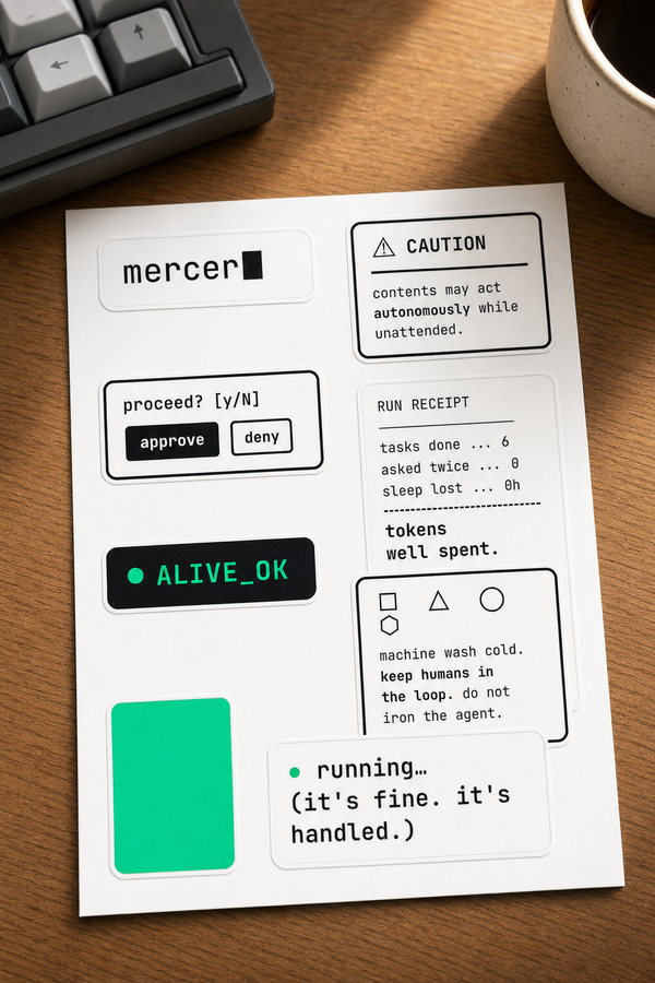 agent-native sticker sheet