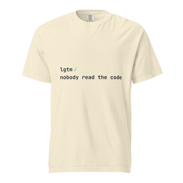 003.35 · nobody read the code tee