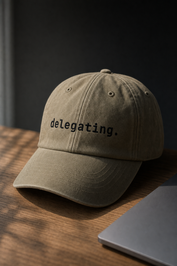 delegating. cap