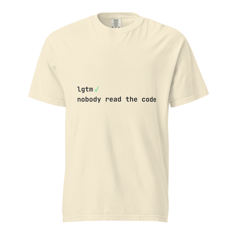 003.35 · nobody read the code tee