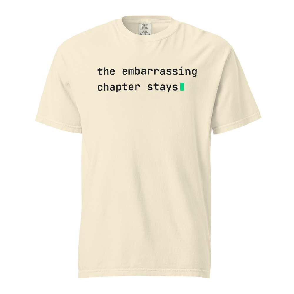003.36 · the embarrassing chapter stays tee