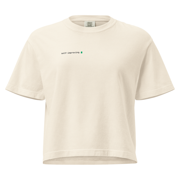 003.27 · self-improving. tee — women's cut